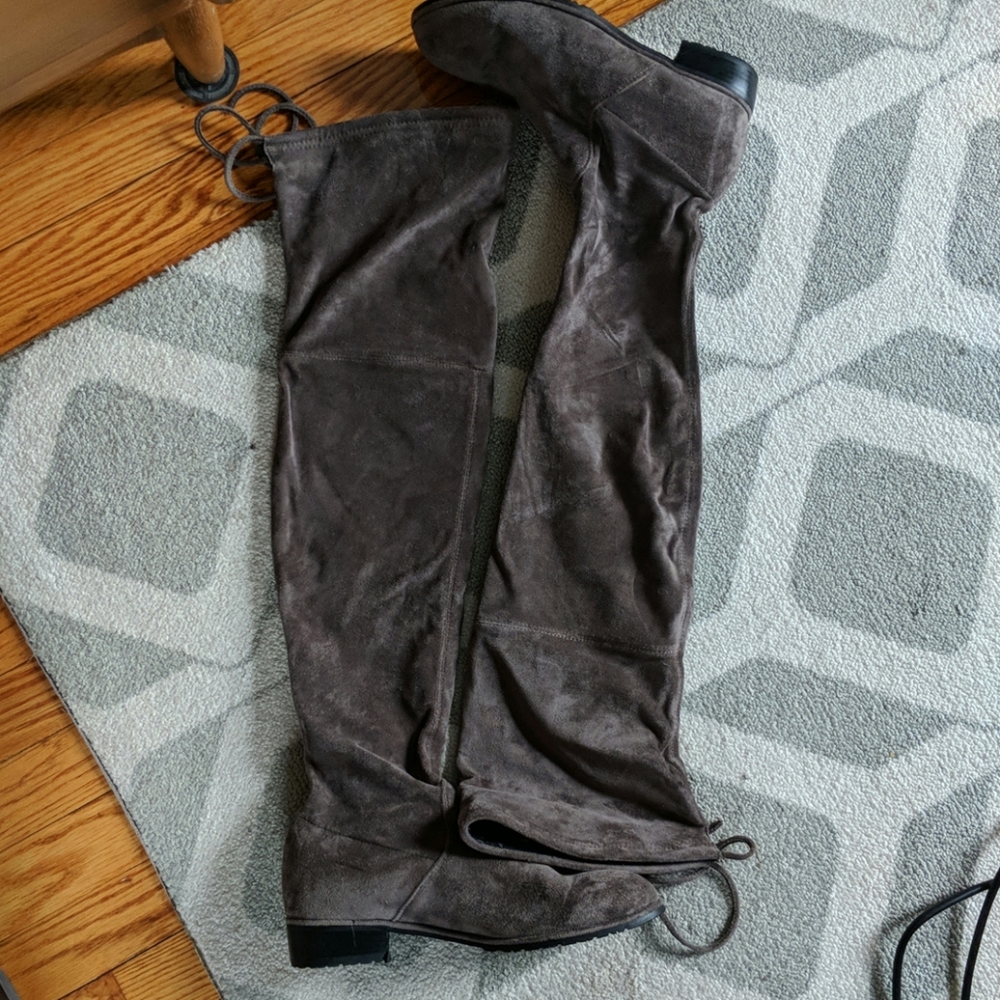 Dark Gray quasi "Lowland" thigh high boots